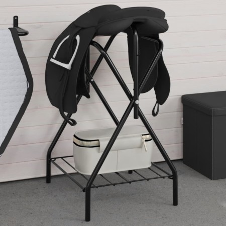 Soporte de montura plegable de pie independiente hierro negro de , Accesorios para sillas de montar - Ref: Foro24-172440, Pre...