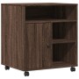 Soporte para impresora con ruedas marrón roble 60x50x67 cm de , Soportes para impresoras - Ref: Foro24-840631, Precio: 92,02 ...