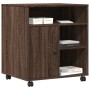 Soporte para impresora con ruedas marrón roble 60x50x67 cm de , Soportes para impresoras - Ref: Foro24-840631, Precio: 92,02 ...