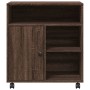 Soporte para impresora con ruedas marrón roble 60x50x67 cm de , Soportes para impresoras - Ref: Foro24-840631, Precio: 92,02 ...