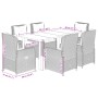 Set de comedor de jardín 7 pzas y cojines ratán sintético negro de , Conjuntos de jardín - Ref: Foro24-3262837, Precio: 778,5...