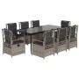 Set comedor de jardín 9 pzas cojines ratán sintético gris claro de , Conjuntos de jardín - Ref: Foro24-3263033, Precio: 1,00 ...