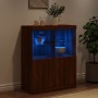 Aparador con luces LED roble marrón 81x37x100 cm de , Aparadores - Ref: Foro24-836678, Precio: 117,77 €, Descuento: %