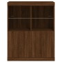 Aparador con luces LED roble marrón 81x37x100 cm de , Aparadores - Ref: Foro24-836678, Precio: 117,77 €, Descuento: %