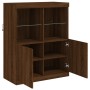 Aparador con luces LED roble marrón 81x37x100 cm de , Aparadores - Ref: Foro24-836678, Precio: 117,77 €, Descuento: %