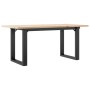 Mesa de centro marco O madera maciza pino y acero 90x40x35 cm de , Mesas de cocina y de comedor - Ref: Foro24-3282664, Precio...