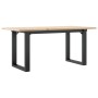 Mesa de centro marco O madera maciza pino y acero 90x40x35 cm de , Mesas de cocina y de comedor - Ref: Foro24-3282664, Precio...