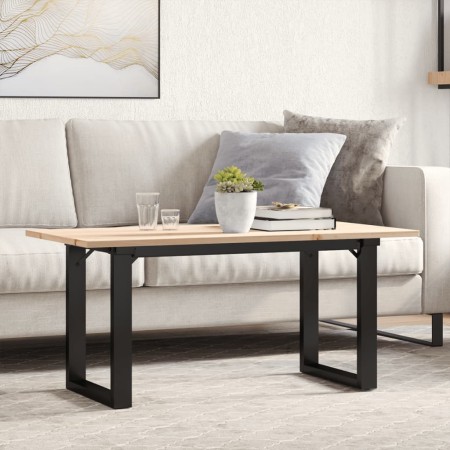 Mesa de centro marco O madera maciza pino y acero 100x50x45 cm de , Mesas de cocina y de comedor - Ref: Foro24-3282666, Preci...