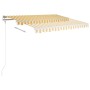 Toldo retráctil manual amarillo y blanco 350x250 cm de vidaXL, Toldos - Ref: Foro24-3068878, Precio: 456,40 €, Descuento: %