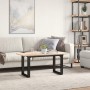 Mesa de centro marco O madera maciza pino y acero 100x50x45 cm de , Mesas de cocina y de comedor - Ref: Foro24-3282666, Preci...