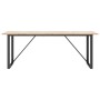 Mesa de comedor marco O madera maciza pino y acero 200x100x75cm de , Mesas de cocina y de comedor - Ref: Foro24-3282679, Prec...