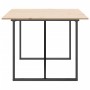 Mesa de comedor marco O madera maciza pino y acero 200x100x75cm de , Mesas de cocina y de comedor - Ref: Foro24-3282679, Prec...