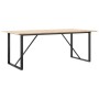 Mesa de comedor marco O madera maciza pino y acero 200x100x75cm de , Mesas de cocina y de comedor - Ref: Foro24-3282679, Prec...