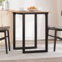 Mesa de comedor marco O madera maciza pino y acero 60x60x75 cm de , Mesas de cocina y de comedor - Ref: Foro24-3282670, Preci...