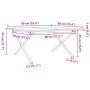 Mesa de centro marco X madera maciza pino y acero 90x90x45 cm de , Mesas de cocina y de comedor - Ref: Foro24-3282687, Precio...