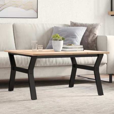 Mesa de centro marco Y madera maciza pino y acero 90x90x45 cm de , Mesas de cocina y de comedor - Ref: Foro24-3282709, Precio...