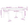 Mesa de centro marco Y madera maciza pino y acero 90x90x45 cm de , Mesas de cocina y de comedor - Ref: Foro24-3282709, Precio...