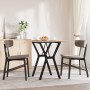 Mesa de comedor marco Y madera maciza pino y acero 60x60x75 cm de , Mesas de cocina y de comedor - Ref: Foro24-3282714, Preci...