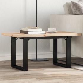 Mesa de centro marco O madera maciza pino y acero 80x50x40,5 cm de , Mesas de cocina y de comedor - Ref: Foro24-3282728, Prec...