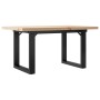 Mesa de centro marco O madera maciza pino y acero 80x50x40,5 cm de , Mesas de cocina y de comedor - Ref: Foro24-3282728, Prec...