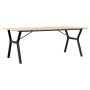 Mesa de comedor marco Y madera maciza pino y acero 200x100x75cm de , Mesas de cocina y de comedor - Ref: Foro24-3282723, Prec...