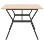 Mesa de comedor marco Y madera maciza pino y acero 200x100x75cm de , Mesas de cocina y de comedor - Ref: Foro24-3282723, Prec...