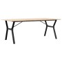 Mesa de comedor marco Y madera maciza pino y acero 200x100x75cm de , Mesas de cocina y de comedor - Ref: Foro24-3282723, Prec...