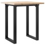 Mesa de comedor marco O madera maciza pino y acero 70x70x75,5cm de , Mesas de cocina y de comedor - Ref: Foro24-3282737, Prec...