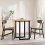 Mesa de comedor marco O madera maciza pino y acero 70x70x75,5cm de , Mesas de cocina y de comedor - Ref: Foro24-3282737, Prec...