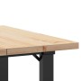 Mesa de comedor marco O madera maciza pino y acero 70x70x75,5cm de , Mesas de cocina y de comedor - Ref: Foro24-3282737, Prec...
