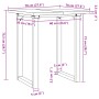Mesa de comedor marco O madera maciza pino y acero 70x70x75,5cm de , Mesas de cocina y de comedor - Ref: Foro24-3282737, Prec...