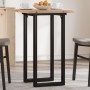 Mesa de comedor marco O madera maciza pino y acero 50x50x75,5cm de , Mesas de cocina y de comedor - Ref: Foro24-3282735, Prec...