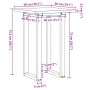 Mesa de comedor marco O madera maciza pino y acero 50x50x75,5cm de , Mesas de cocina y de comedor - Ref: Foro24-3282735, Prec...