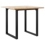 Mesa de comedor marco O madera maciza pino y acero 90x90x75,5cm de , Mesas de cocina y de comedor - Ref: Foro24-3282740, Prec...