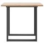 Mesa de comedor marco O madera maciza pino y acero 90x90x75,5cm de , Mesas de cocina y de comedor - Ref: Foro24-3282740, Prec...