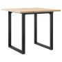 Mesa de comedor marco O madera maciza pino y acero 90x90x75,5cm de , Mesas de cocina y de comedor - Ref: Foro24-3282740, Prec...