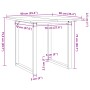 Mesa de comedor marco O madera maciza pino y acero 90x90x75,5cm de , Mesas de cocina y de comedor - Ref: Foro24-3282740, Prec...