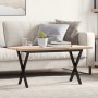 Mesa de centro marco X madera maciza pino y acero 100x50x45,5cm de , Mesas de cocina y de comedor - Ref: Foro24-3282754, Prec...