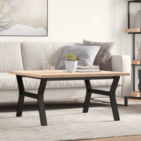 Mesa de centro marco Y madera maciza pino y acero 90x90x45,5 cm de , Mesas de cocina y de comedor - Ref: Foro24-3282775, Prec...