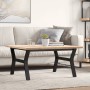 Mesa de centro marco Y madera maciza pino y acero 90x90x45,5 cm de , Mesas de cocina y de comedor - Ref: Foro24-3282775, Prec...