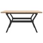 Mesa de centro marco Y madera maciza pino y acero 90x90x45,5 cm de , Mesas de cocina y de comedor - Ref: Foro24-3282775, Prec...