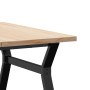 Mesa de centro marco Y madera maciza pino y acero 90x90x45,5 cm de , Mesas de cocina y de comedor - Ref: Foro24-3282775, Prec...