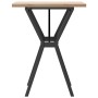Mesa de comedor marco Y madera maciza pino y acero 60x60x75,5cm de , Mesas de cocina y de comedor - Ref: Foro24-3282780, Prec...