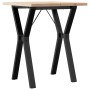 Mesa de comedor marco Y madera maciza pino y acero 60x60x75,5cm de , Mesas de cocina y de comedor - Ref: Foro24-3282780, Prec...