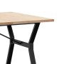 Mesa de comedor marco Y madera maciza pino acero 200x100x75,5cm de , Mesas de cocina y de comedor - Ref: Foro24-3282789, Prec...