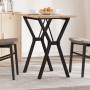 Mesa de comedor marco Y madera maciza pino y acero 80x50x75,5cm de , Mesas de cocina y de comedor - Ref: Foro24-3282782, Prec...