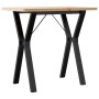 Mesa de comedor marco Y madera maciza pino y acero 80x50x75,5cm de , Mesas de cocina y de comedor - Ref: Foro24-3282782, Prec...