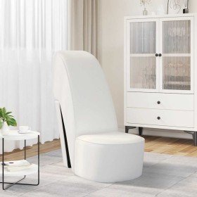 Sillón con forma de zapato de tacón cuero sintético blanco en Sillones | Comprar online en Foru.es