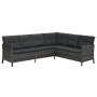 Set de sofás de jardín 4 piezas y cojines ratán sintético gris de , Conjuntos de jardín - Ref: Foro24-48146, Precio: 684,96 €...