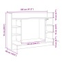 Escritorio de pared madera ingeniería gris Sonoma 105x48x75 cm de , Escritorios - Ref: Foro24-847973, Precio: 78,05 €, Descue...